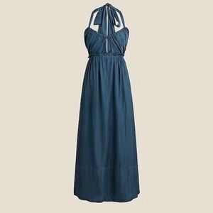 J crew Satin Halter Cutout Dress
